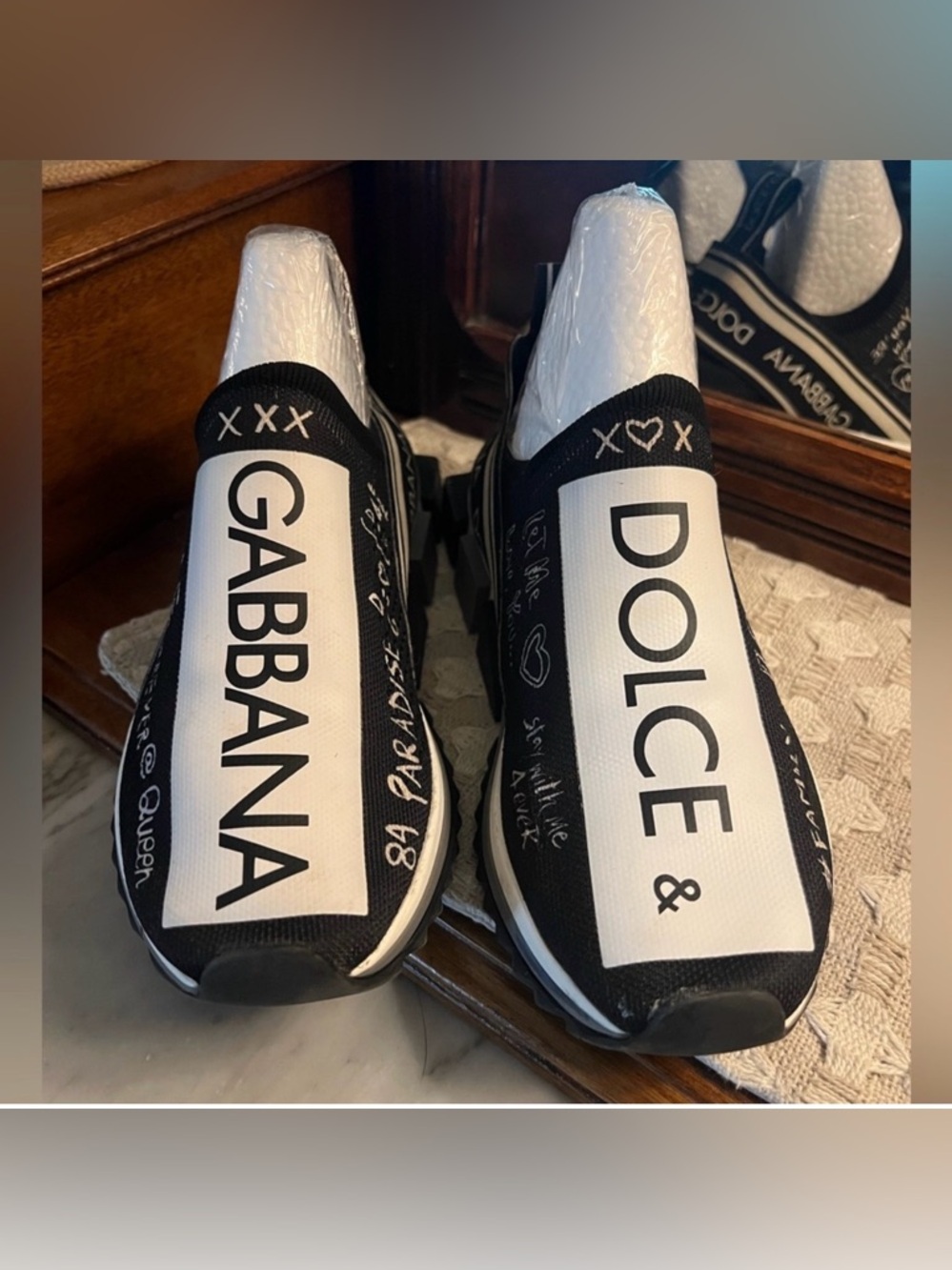 Dolce & Gabbana Black and White Sneakers